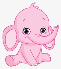 Clip Art Pink Elephant Clipart - Baby Elephant Clip Art, HD Png Download, Transparent PNG