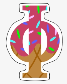 Ice Cream Greek Letters Sticker, HD Png Download, Transparent PNG