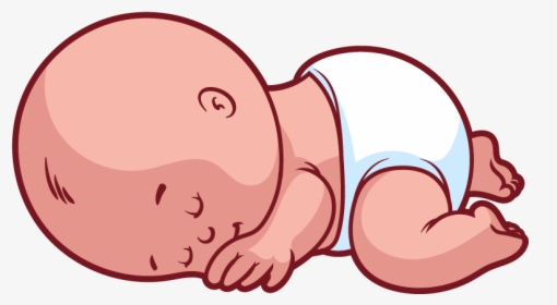 Diaper Cartoon Sleep Sleeping - Baby Sleeping Cartoon Png, Transparent Png, Transparent PNG