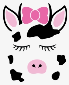 Cute Animal Face Vinyl Decals - Cute Cow Png Face, Transparent Png, Transparent PNG