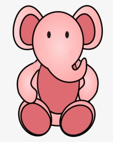 Pink Elephant - Elephant Toy Clip Art, HD Png Download, Transparent PNG