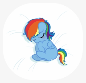 Baby Rainbow Dash Sleeping By Godoffury - Illustration, HD Png Download, Transparent PNG