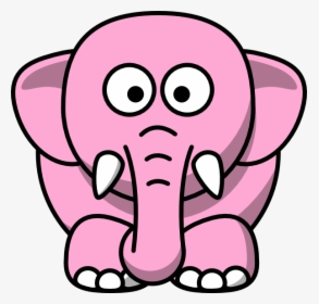 Pink Cartoon Elephant, HD Png Download, Transparent PNG