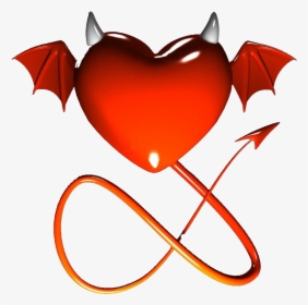 Heart With Devil Horns Tattoo Clipart , Png Download - Heart With Devil Horns And Tail, Transparent Png, Transparent PNG