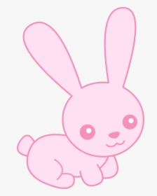 Cute Pink Baby Free - Baby Pink Bunny Cartoon, HD Png Download, Transparent PNG