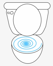 Toilet, Open, Bowl, Bathroom, Seat, Plumbing, Flush - Cartoon Toilet Easy To Draw, HD Png Download, Transparent PNG