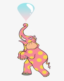 The Pink Elephant With Golden Spots - Illustration, HD Png Download, Transparent PNG