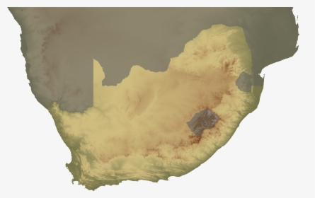 South Africa Topo Continent - South Africa Satellite Map, HD Png Download, Transparent PNG