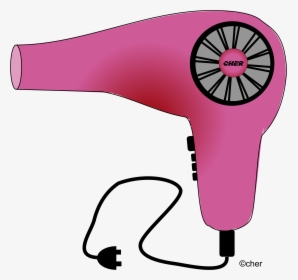 Hair Dryer,pink,clip Art,home Appliance,magenta - Hair Dryer Clipart Png, Transparent Png, Transparent PNG
