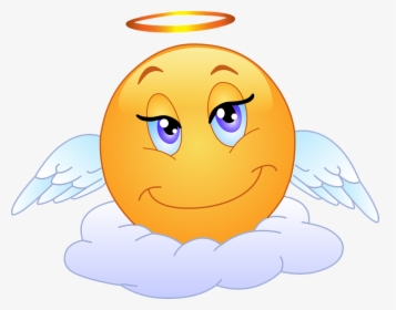 Female, Angelic, Halo, Holy, Wings, Heaven, Cloud - Angel Emoticon, HD Png Download, Transparent PNG