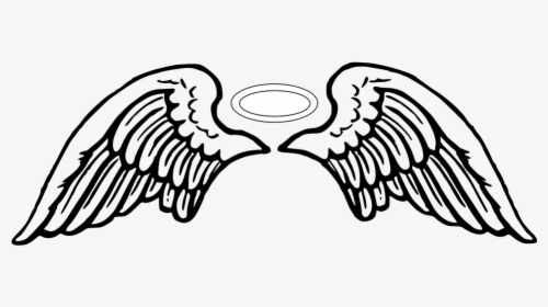 Angel, Wings, Tattoo, Halo, Christian, Heaven - Angel Wings Clipart Png, Transparent Png, Transparent PNG