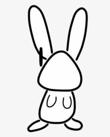 Rabbit Black And White Bunny Black And White Rabbit - Bunny Clipart, HD Png Download, Transparent PNG