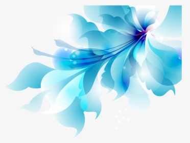 Blue Floral Abstract Background, HD Png Download, Transparent PNG
