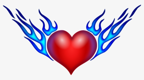 Burning Icons Png Free - Draw A Heart On Fire, Transparent Png, Transparent PNG