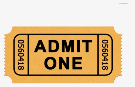 Ticket Admit One Cinema Clip Art - Admission Ticket Template, HD Png Download, Transparent PNG