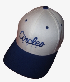 Blue Brim On White Circles Text Flexfit Hat - Baseball Cap, HD Png Download, Transparent PNG