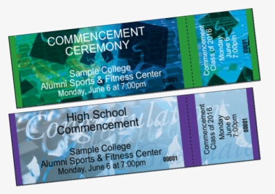 Transparent Ticket Stub Png - Sample Tickets For Graduation Ceremony, Png Download, Transparent PNG