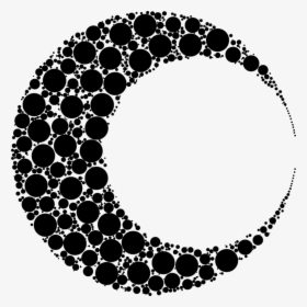 Transparent Moon And Stars Clipart Black And White - Circle, HD Png Download, Transparent PNG