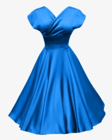Dress Blue Retro - Blue Dress Clipart, HD Png Download, Transparent PNG