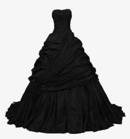 Black Strapless Wedding Dress, HD Png Download, Transparent PNG