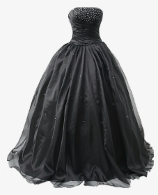 #vestido #tumblr #lindo #new #black #vestidonegro - Masquerade Ball Black Ball Gown Wedding Dresses, HD Png Download, Transparent PNG