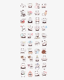 Line Sticker Panda Character, Cute Fat Kawaii - Line Sticker Cute, HD Png Download, Transparent PNG