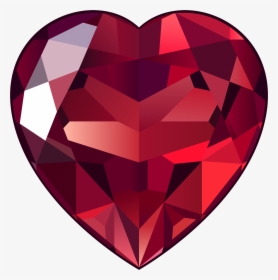 Gran Rubí Corazón Clipart - Heart Gem Transparent, HD Png Download, Transparent PNG