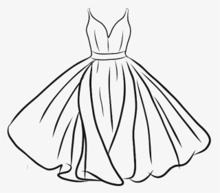 #tumblr #picsart #freetoedit #vestido #dress #vector - Sketch, HD Png Download, Transparent PNG