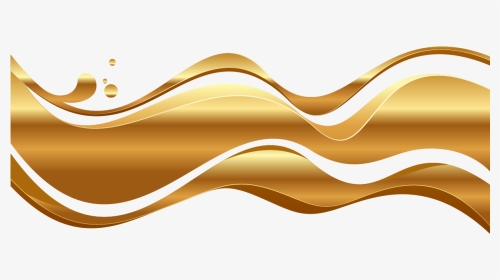 Wave Clip Ribbon - Gold Shapes Transparent Background, HD Png Download, Transparent PNG