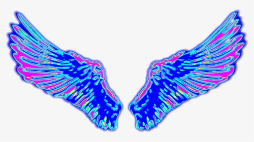 #wings #holo #holographic #aesthetic #blue #dinah, HD Png Download, Transparent PNG