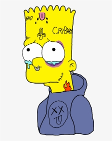 Depressão tristeza TRISTE!Angst, desenho de bart simpson, mão, outros png