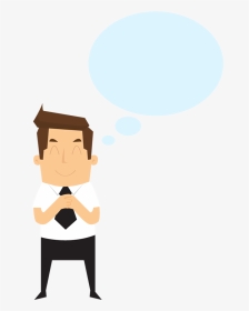 Cartoon Smiling Businessman With Speech Bubble - Cartoon, HD Png Download, Transparent PNG
