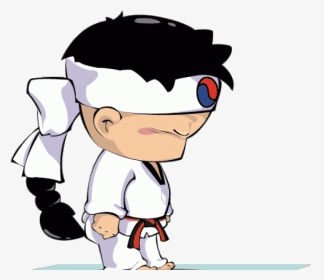 Tae Kwon Do Master Cartoon - Gif Taekwondo Png, Transparent Png, Transparent PNG