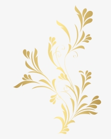 Floral Gold Element Png Clip Art​ - Background Flower Gold Png, Transparent Png, Transparent PNG