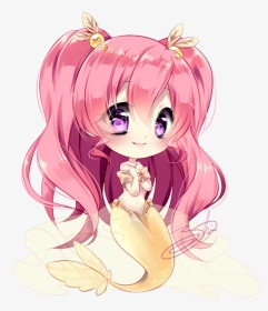Cute Chibi Mermaid Anime Drawing, HD Png Download, Transparent PNG