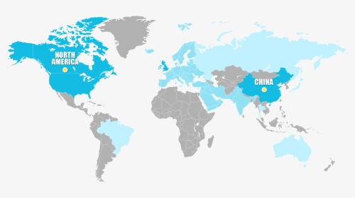 Transparent Blue World Map Png - World Map, Png Download, Transparent PNG