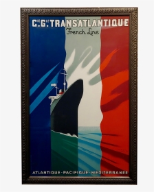 1950s French Line Transatlantique Beautiful Art Deco, HD Png Download, Transparent PNG