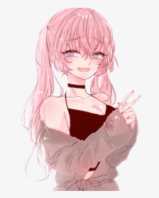 Anime Girl With Pastel Pink Hair, HD Png Download, Transparent PNG