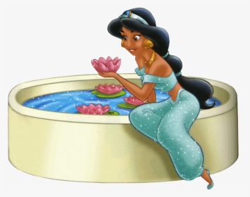 Jasmine Glitter Plaatjes - Princess Jasmine With Flower, HD Png Download, Transparent PNG