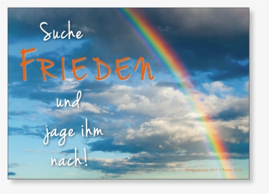 Poster-jahreslosung 2019 - Regenbogen - Taube Jage Ihm Jahreslosung 2019, HD Png Download, Transparent PNG