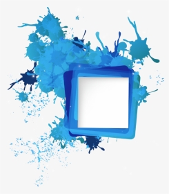 Border Kpop Aesthetic Tumblr Frame Abstract Splash - Blue Splash Background Png, Transparent Png, Transparent PNG