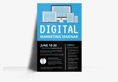 Digital Marketing Seminar Poster Template Preview - Digital Marketing Seminar Poster, HD Png Download, Transparent PNG