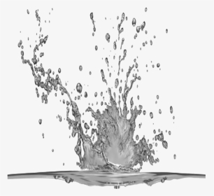 #water #splash #drops #waterdrops - Monochrome, HD Png Download, Transparent PNG