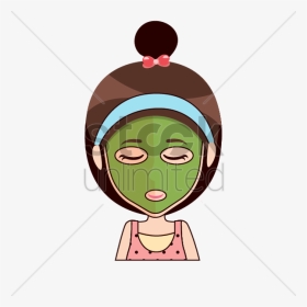 Beauty Face Mask Cartoon, HD Png Download, Transparent PNG
