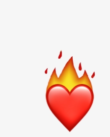 #emoji #heart #love #fire - Fire Heart Emoji Transparent, HD Png Download, Transparent PNG