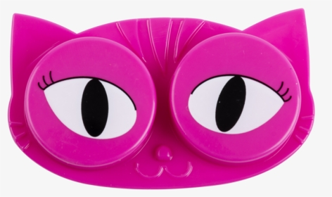 Pink Cat Eyes Contact Lens Case Facing Front - Circle, HD Png Download, Transparent PNG