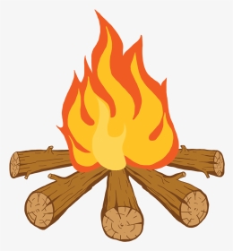 Png Royalty Free Bonfire Clipart Backyard - Clip Art Fire Wood, Transparent Png, Transparent PNG