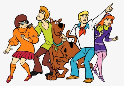 Scooby Doo And Transparent - Scooby Doo Shaggy Velma Daphne Fred, HD Png Download, Transparent PNG