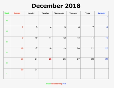 November 2018 Calendar Png, Transparent Png, Transparent PNG