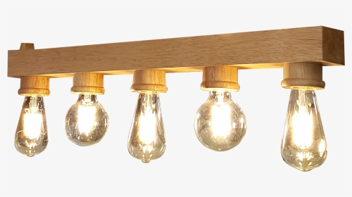 Solid Wood Hanging Light With 5 Bulb Holder      Data - Ceiling Fixture, HD Png Download, Transparent PNG